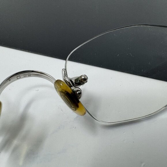 Cartier rimless metal optical Eyeglasses Frame Shiny Silver - Picture 7 of 16